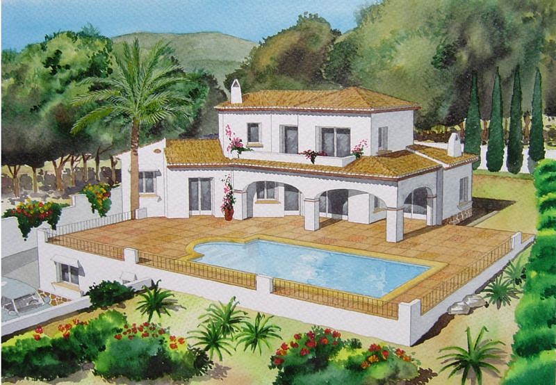 Foto Villa de style rustique à Moraira