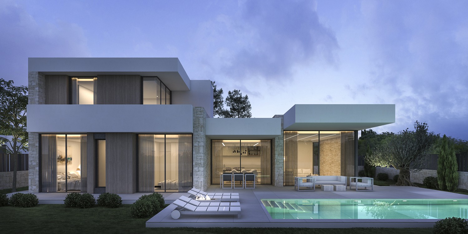 Foto Elegant villa with natural materials in Dénia