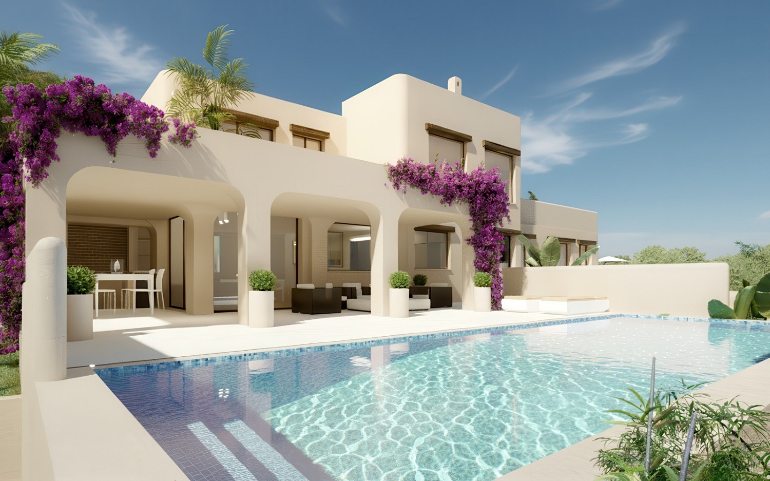 Foto Élégante villa nouvellement construite avec vue sur la mer